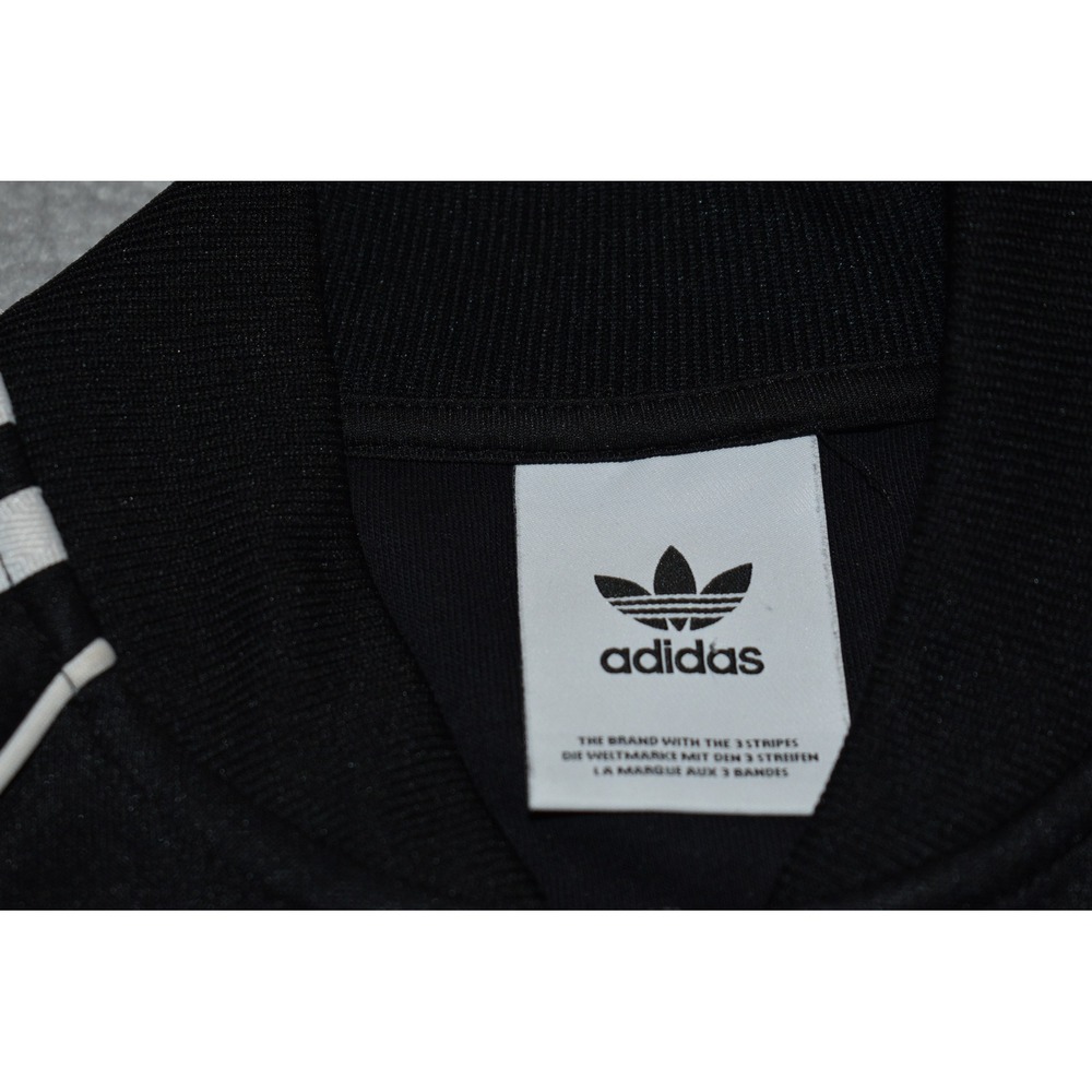 Adidas Track Jacket Women Medium Black Full Zip Trefoil 3-Stripe Polyester - Picture 4 of 8
